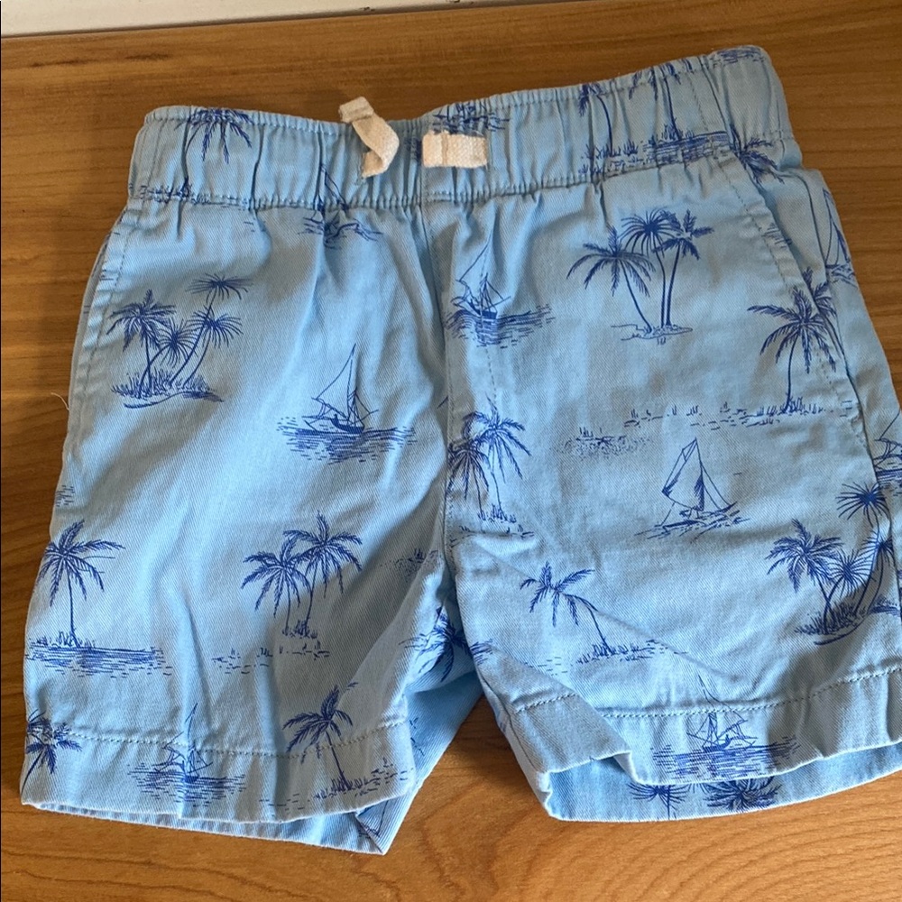 Crewcuts Kids Blue Palm Tree Shorts